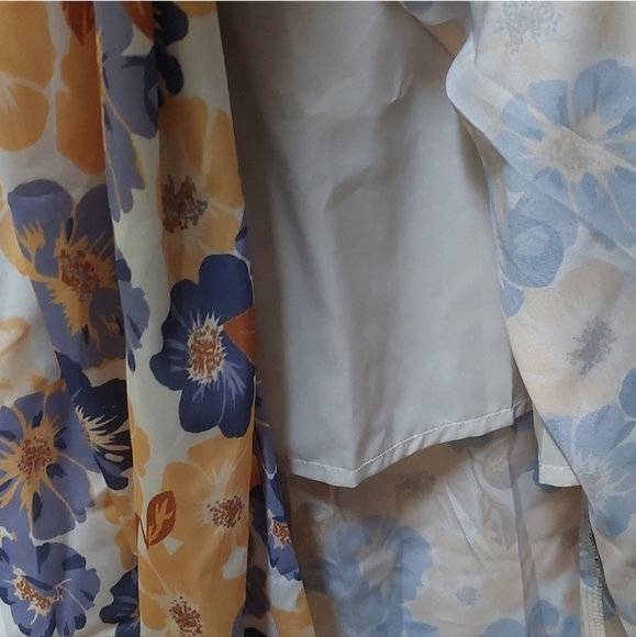 Floral Tie-Sholuder Slit Midi Dress - Picture 4 of 6